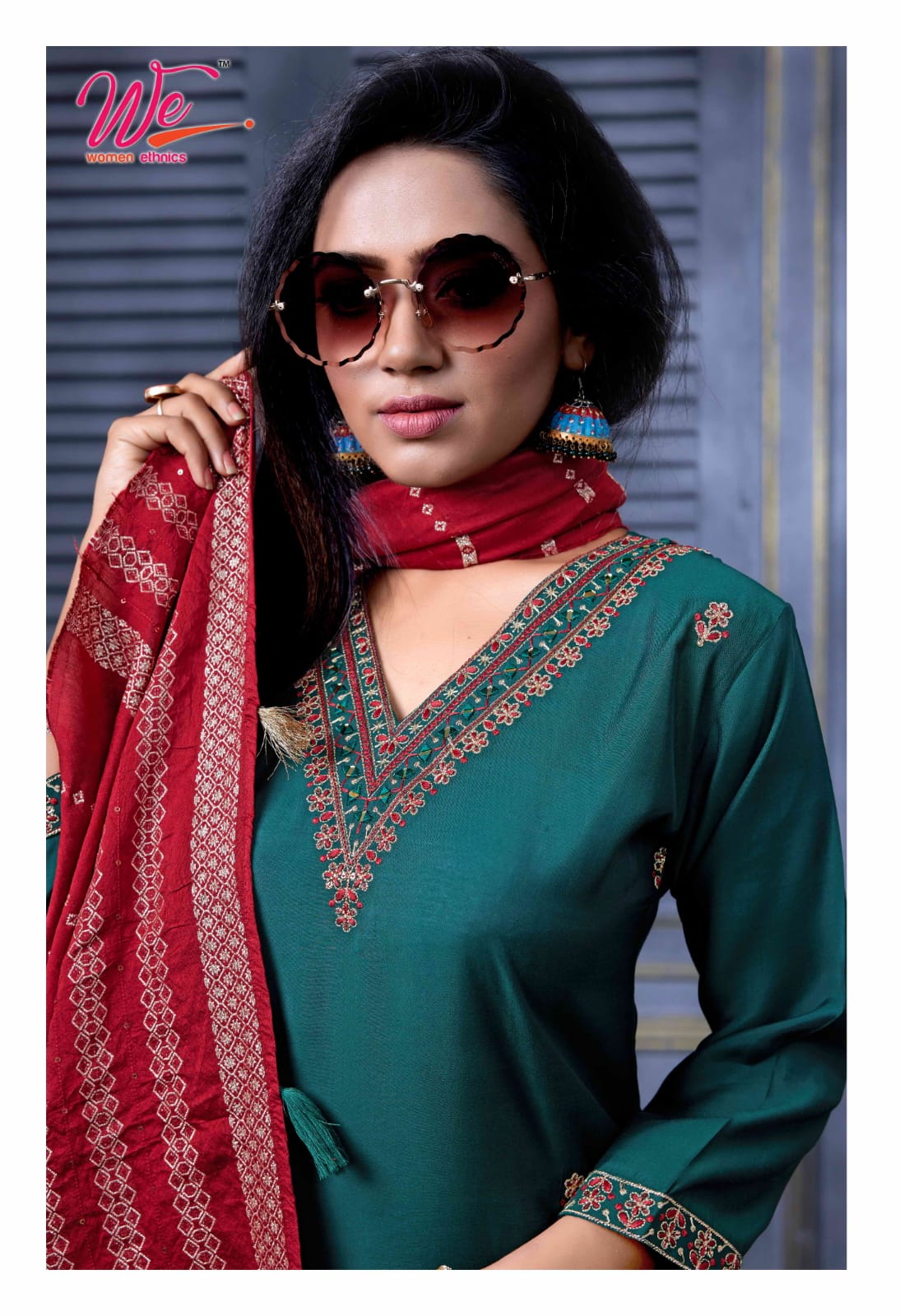 Zia By We Designer Roman Silk Kurti With Bottom Dupatta Catalog
